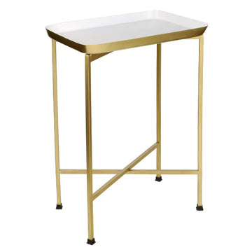 Sterling 26.25" Industrial Classic Metal Foldable Rectangular End Table and Side Table with Removable Tray Top